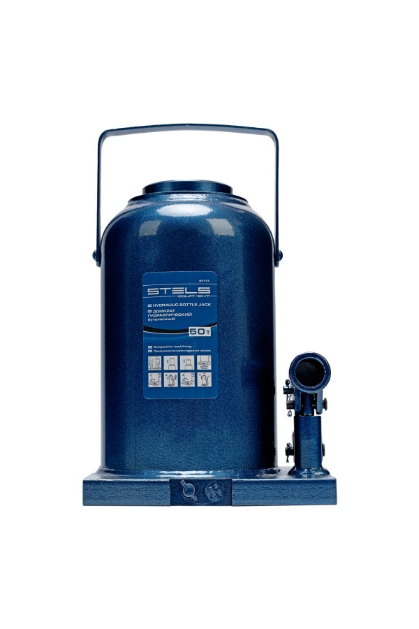 Домкрат гидравлический бутылочный, 50 т, h подъема 280-450 мм Stels