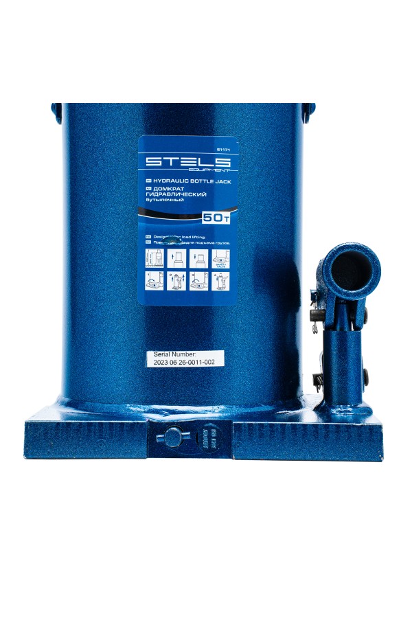Домкрат гидравлический бутылочный, 50 т, h подъема 280-450 мм Stels