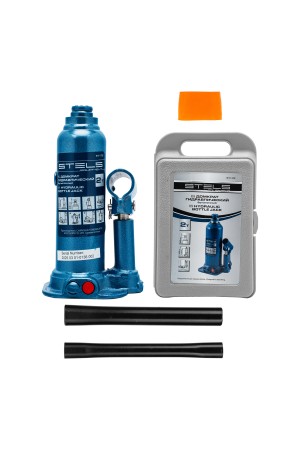 Домкрат гидравлический бутылочный, 2 т, h подъема 178-338 мм, в пластиковом кейсе Stels