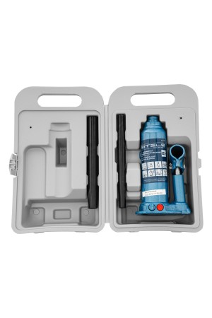 Домкрат гидравлический бутылочный, 2 т, h подъема 178-338 мм, в пластиковом кейсе Stels