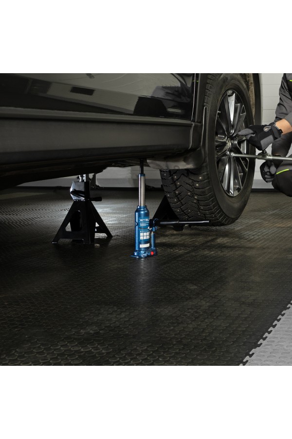 Домкрат гидравлический бутылочный, 2 т, h подъема 178-338 мм, в пластиковом кейсе Stels