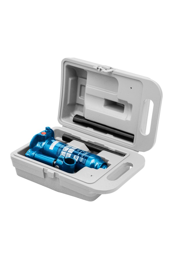 Домкрат гидравлический бутылочный, 2 т, h подъема 178-338 мм, в пластиковом кейсе Stels