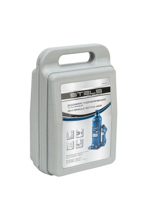 Домкрат гидравлический бутылочный, 3 т, h подъема 188-363 мм, в пластиковом кейсе Stels