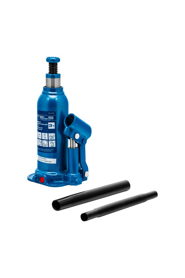 Домкрат гидравлический бутылочный, 3 т, h подъема 188-363 мм, в пластиковом кейсе Stels