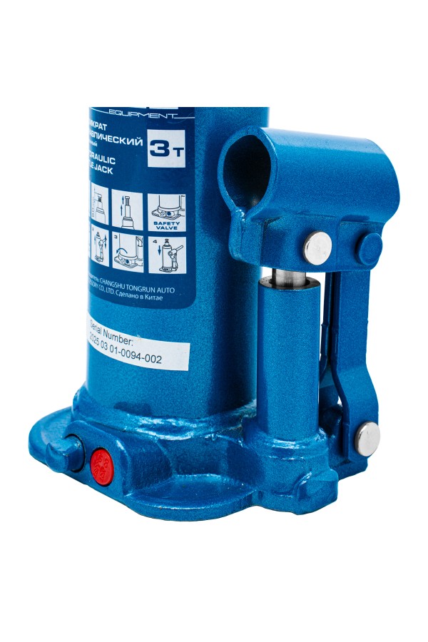 Домкрат гидравлический бутылочный, 3 т, h подъема 188-363 мм, в пластиковом кейсе Stels