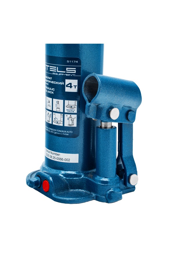 Домкрат гидравлический бутылочный, 4 т, h подъема 188-363 мм, в пластиковом кейсе Stels