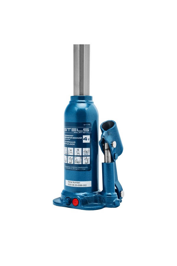 Домкрат гидравлический бутылочный, 4 т, h подъема 188-363 мм, в пластиковом кейсе Stels