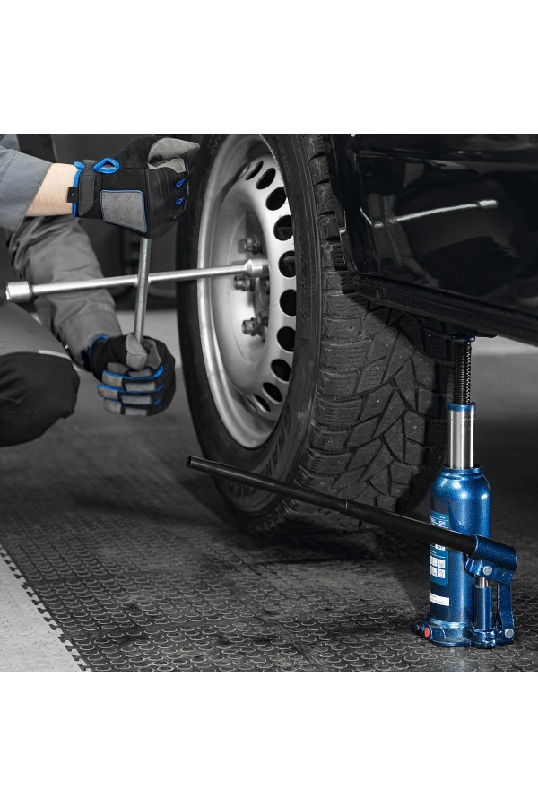 Домкрат гидравлический бутылочный, 5 т, h подъема 207-404 мм, в пластиковом кейсе Stels