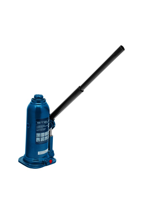 Домкрат гидравлический бутылочный, 6 т, h подъема 207-404 мм, в пластиковом кейсе Stels