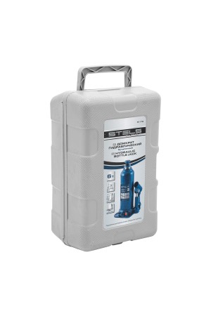 Домкрат гидравлический бутылочный, 6 т, h подъема 207-404 мм, в пластиковом кейсе Stels