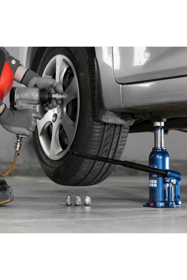 Домкрат гидравлический бутылочный, 6 т, h подъема 207-404 мм, в пластиковом кейсе Stels