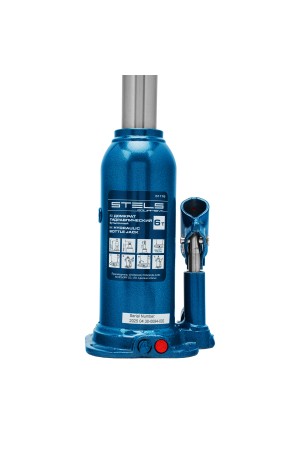 Домкрат гидравлический бутылочный, 6 т, h подъема 207-404 мм, в пластиковом кейсе Stels