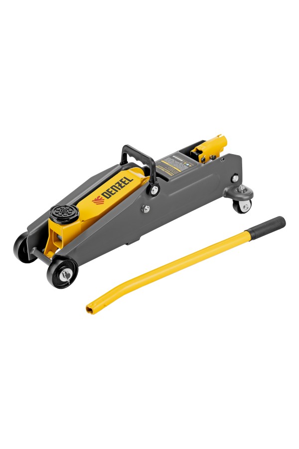 Домкрат гидравлический подкатной, 2 т, 135-385 мм Denzel