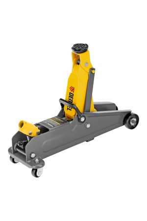 Домкрат гидравлический подкатной, 2 т, 135-385 мм, в пласт. кейсе Denzel