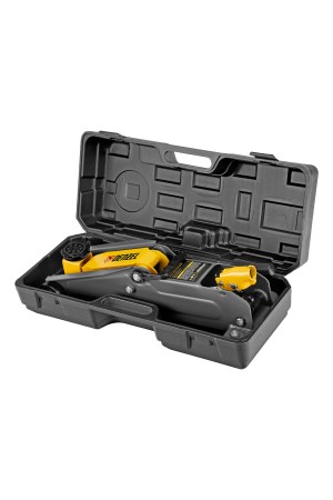 Домкрат гидравлический подкатной, 2 т, 135-385 мм, в пласт. кейсе Denzel