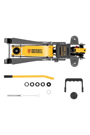 Домкрат гидравлический подкатной с фиксатором, 2,5 т, 85-385 мм Denzel