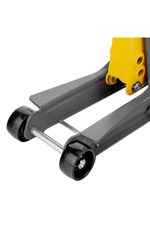 Домкрат гидравлический подкатной с фиксатором, 2,5 т,  85-385 мм, в пласт. кейсе Denzel