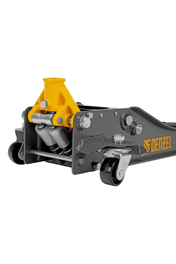 Домкрат гидравлический подкатной, 3 т, 75-500 мм, быстрый подъем, низкий подхват, проф. Denzel