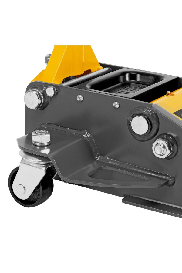 Домкрат гидравлический подкатной, 3 т, 75-500 мм, быстрый подъем, низкий подхват, проф. Denzel