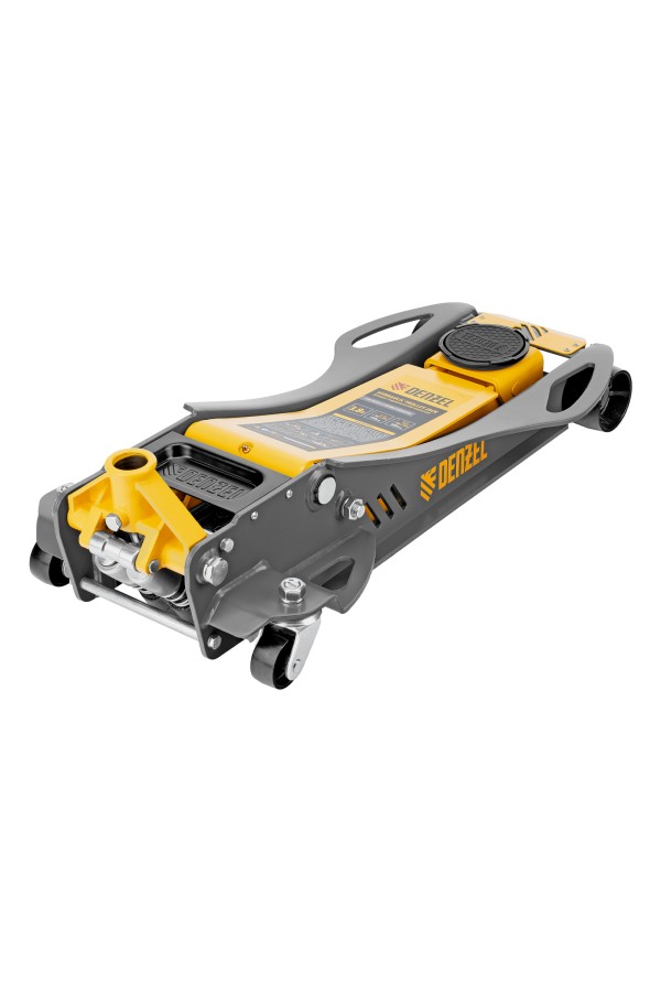 Домкрат гидравлический подкатной, 3,8 т, 110-580 мм, быстрый подъем, низкий подхват, проф. Denzel