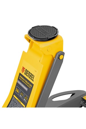 Домкрат гидравлический подкатной, 3,8 т, 110-580 мм, быстрый подъем, низкий подхват, проф. Denzel