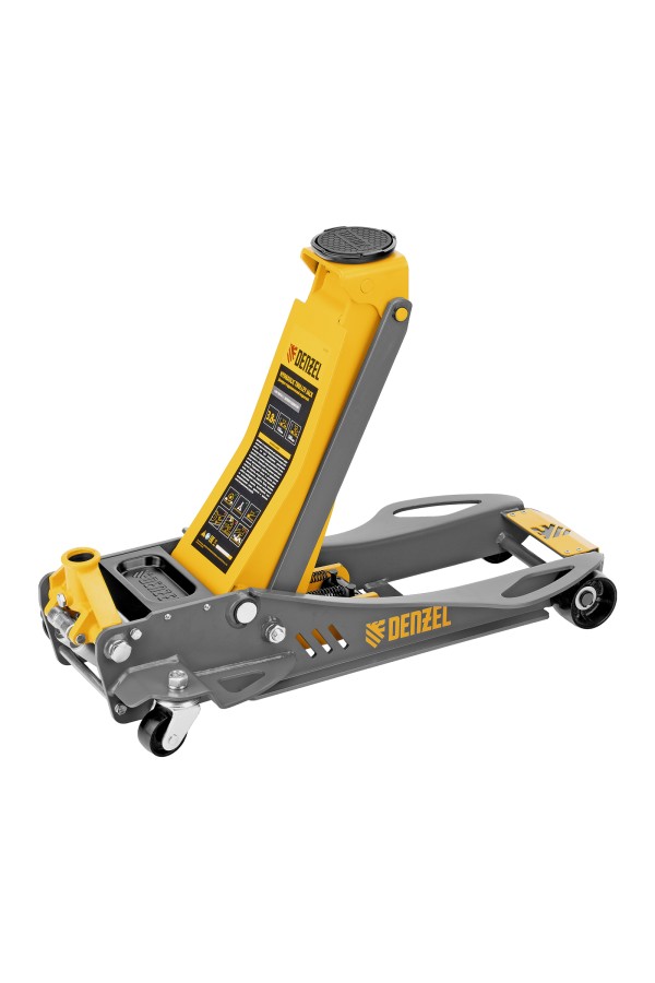Домкрат гидравлический подкатной, 3,8 т, 110-580 мм, быстрый подъем, низкий подхват, проф. Denzel