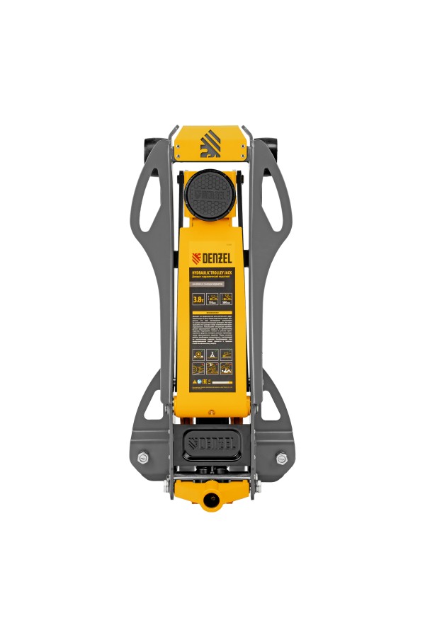 Домкрат гидравлический подкатной, 3,8 т, 110-580 мм, быстрый подъем, низкий подхват, проф. Denzel