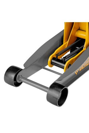 Домкрат гидравлический подкатной, 3 т, 125-470 мм, быстрый подъем, проф. Denzel