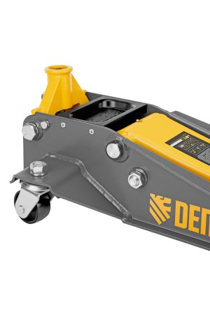 Домкрат гидравлический подкатной, 3 т, 125-470 мм, быстрый подъем, проф. Denzel