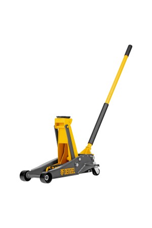 Домкрат гидравлический подкатной, 3 т, 125-470 мм, быстрый подъем, проф. Denzel