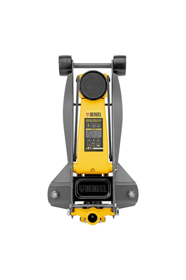 Домкрат гидравлический подкатной, 3 т, 125-470 мм, быстрый подъем, проф. Denzel