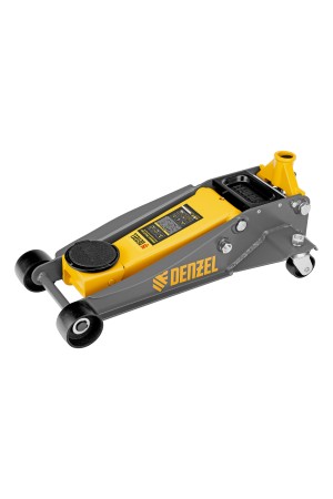 Домкрат гидравлический подкатной, 3 т, 125-470 мм, быстрый подъем, проф. Denzel