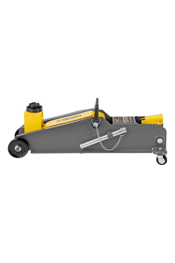 Домкрат гидравлический подкатной с фиксатором, 3 т, 190-532 мм, SUV/ Denzel