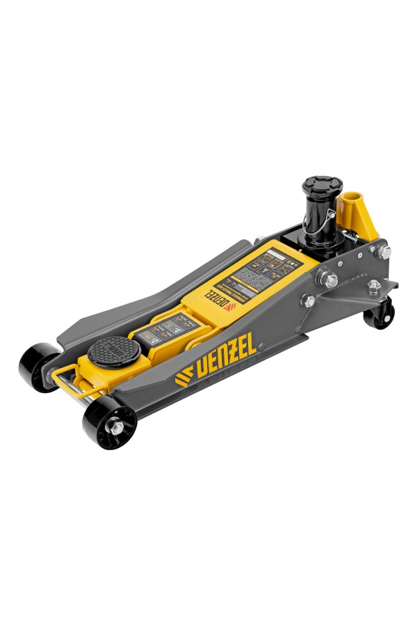 Домкрат гидравлический подкатной, 2/3 т, 98-770 мм, быстрый подъем, низ. подхват, проф, SUV Denzel