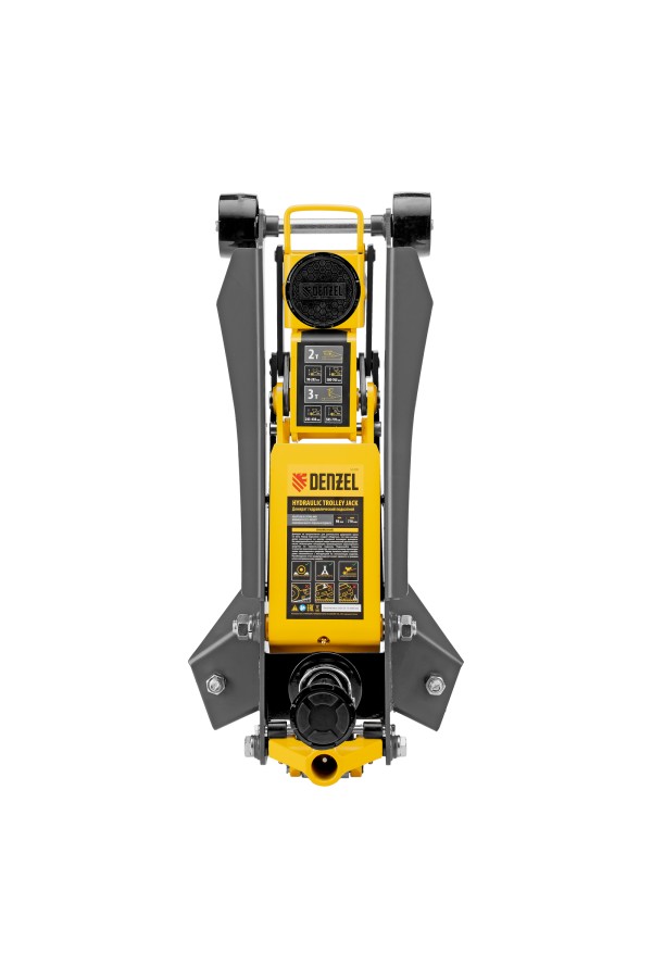 Домкрат гидравлический подкатной, 2/3 т, 98-770 мм, быстрый подъем, низ. подхват, проф, SUV Denzel