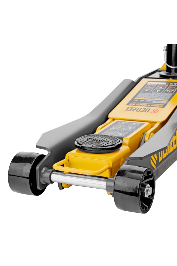 Домкрат гидравлический подкатной, 2/3 т, 98-770 мм, быстрый подъем, низ. подхват, проф, SUV Denzel