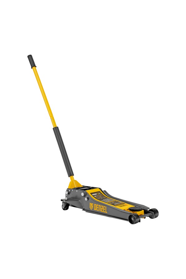 Домкрат гидравлический подкатной, 3 т, 85-610 мм, быстрый подъем, низ. подхват, проф, SUV Denzel