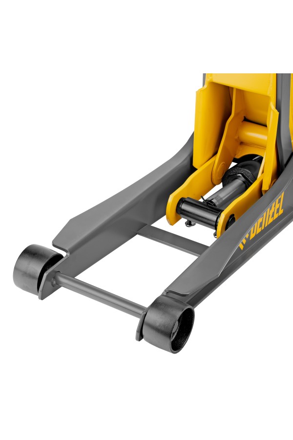 Домкрат гидравлический подкатной, 3 т, 85-610 мм, быстрый подъем, низ. подхват, проф, SUV Denzel