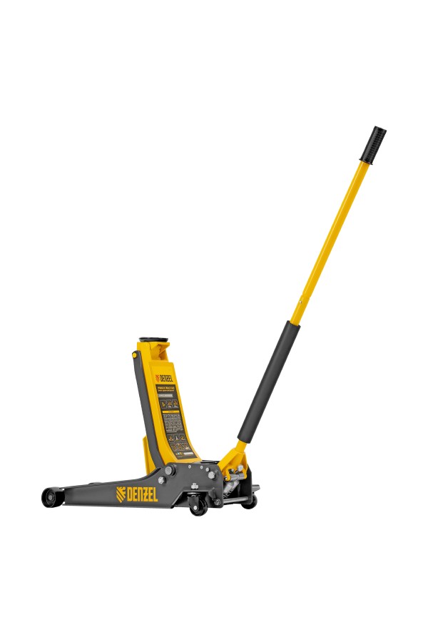 Домкрат гидравлический подкатной, 3 т, 85-610 мм, быстрый подъем, низ. подхват, проф, SUV Denzel