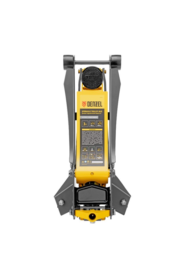 Домкрат гидравлический подкатной, 3 т, 85-610 мм, быстрый подъем, низ. подхват, проф, SUV Denzel