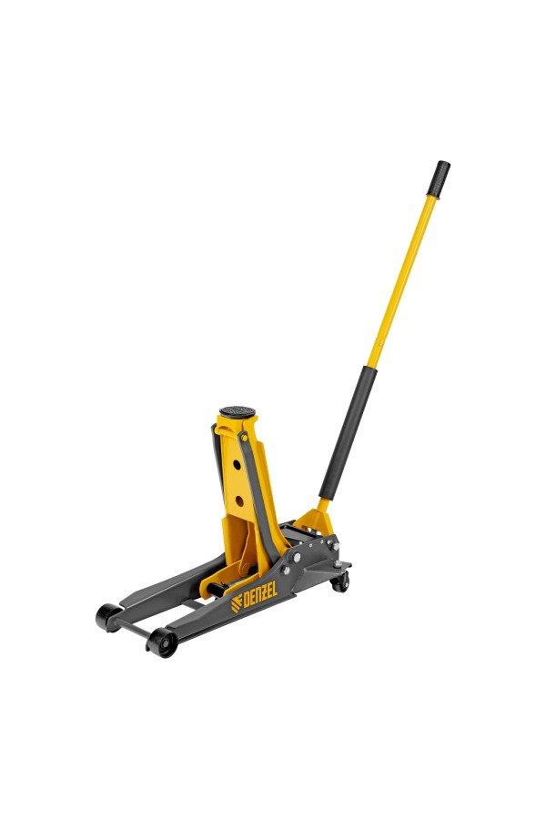 Домкрат гидравлический подкатной, 3 т, 85-610 мм, быстрый подъем, низ. подхват, проф, SUV Denzel