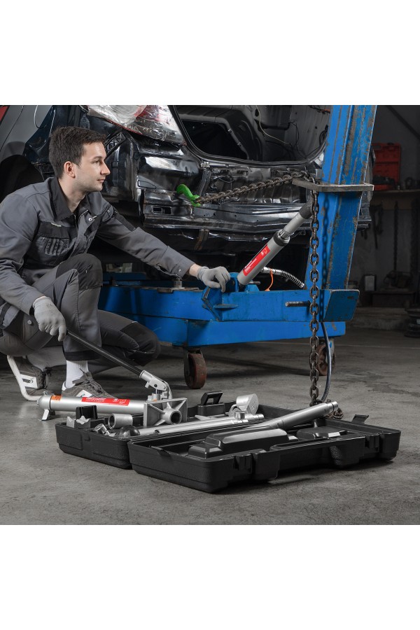 Растяжка гидравлическая, 10 т, набор из 17 предметов, 7 сменных насадок, в пластиковом кейсе Matrix