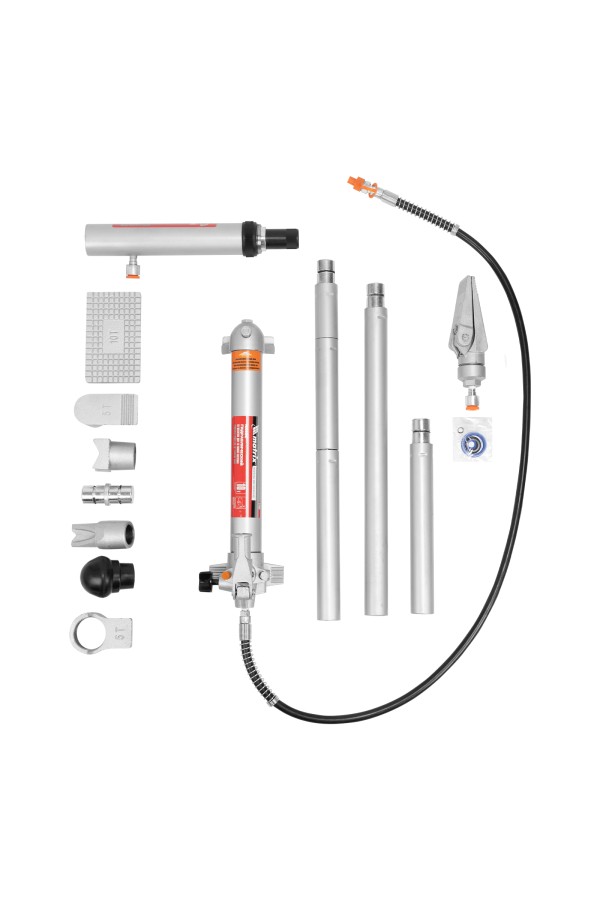 Растяжка гидравлическая, 10 т, набор из 17 предметов, 7 сменных насадок, в пластиковом кейсе Matrix