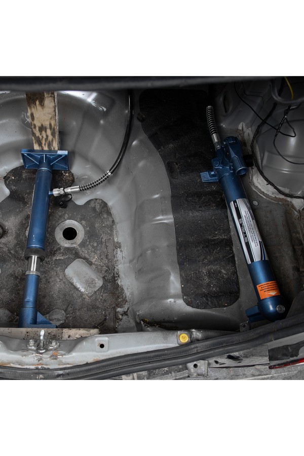 Растяжка гидравлическая, 10 т, набор из 17 предметов, 7 сменных насадок, в металлическом кейсе Stels