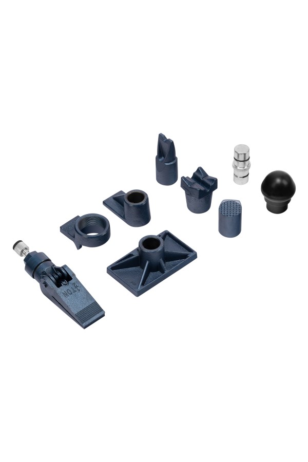 Растяжка гидравлическая, 10 т, набор из 17 предметов, 7 сменных насадок, в металлическом кейсе Stels