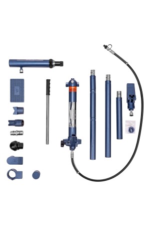 Растяжка гидравлическая, 10 т, набор из 17 предметов, 7 сменных насадок, в пластиковом кейсе Stels