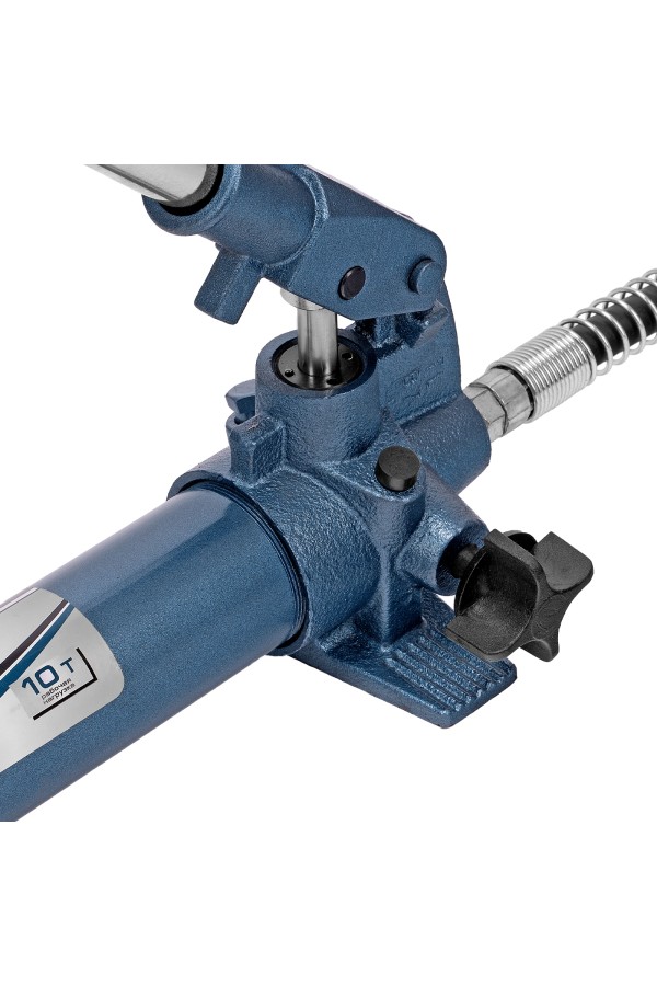 Растяжка гидравлическая, 10 т, набор из 17 предметов, 7 сменных насадок, в пластиковом кейсе на колесах Stels