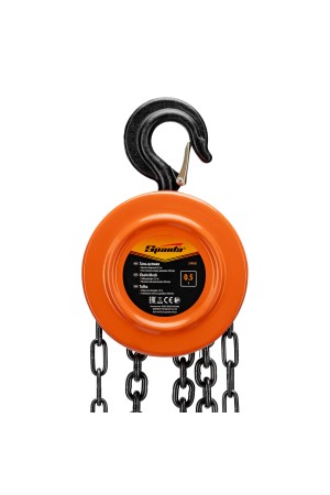 Таль цепная, 0.5 т, H подъема 2.5 м, расстояние между крюками 240 мм Sparta