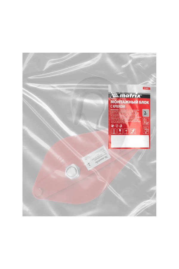 Блок монтажный с крюком, 2 т Matrix