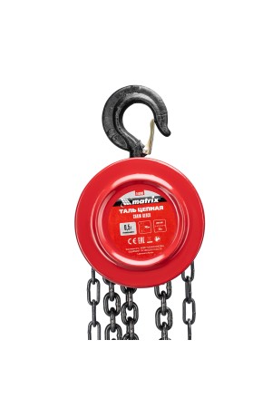 Таль цепная, 0.5 т, H подъема 2.5 м, расстояние между крюками 240 мм Matrix